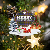 Clan Carnegie Ancient "Merry Christmas" Tartan Acrylic Ornament JO38 Carnegie Ancient Tartan Tartan Christmas